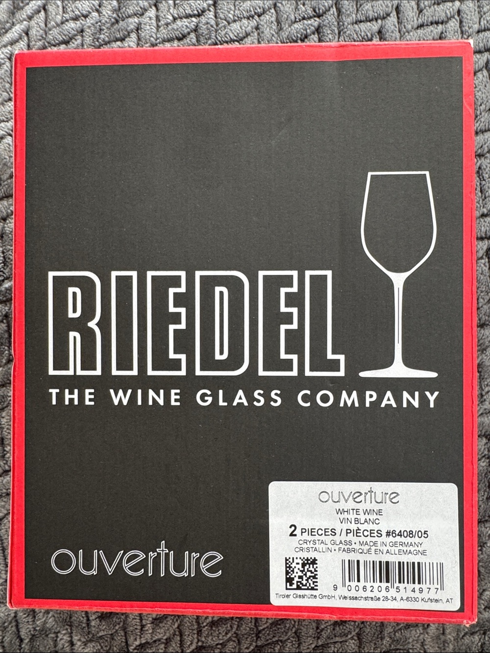 RIEDEL Ouverture White Wine Glasses - Set of 2 (in box)